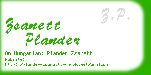 zsanett plander business card